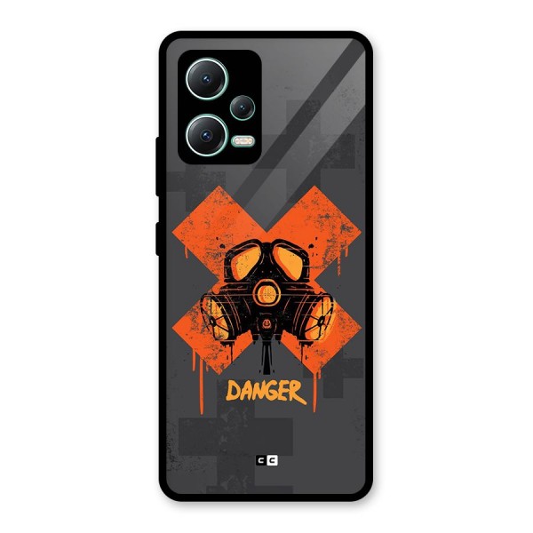 Danger Mask Glass Back Case for Redmi Note 12 5G