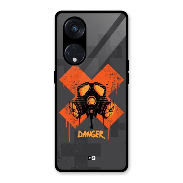 Danger Mask Glass Back Case for Reno8 T 5G