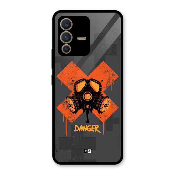 Danger Mask Glass Back Case for Vivo V23 5G