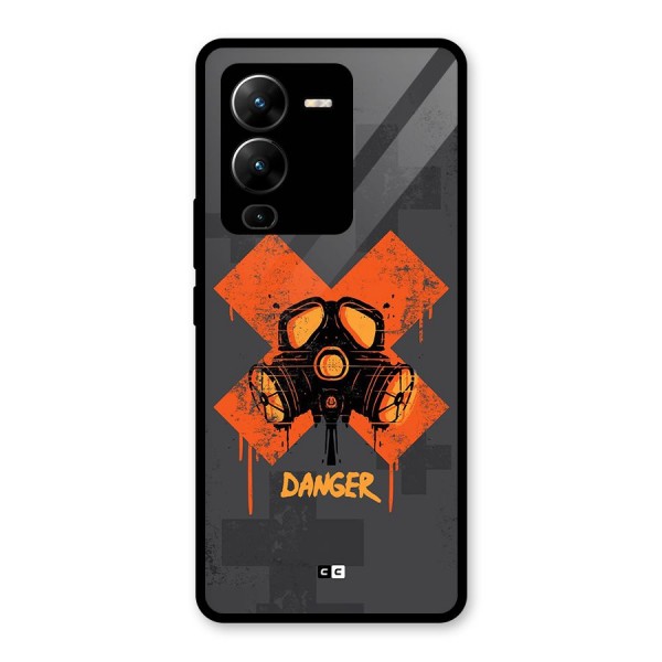 Danger Mask Glass Back Case for Vivo V25 Pro