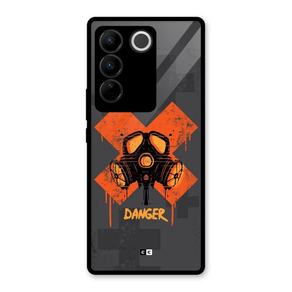 Danger Mask Glass Back Case for Vivo V27 Pro