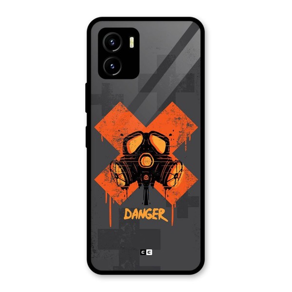 Danger Mask Glass Back Case for Vivo Y15s