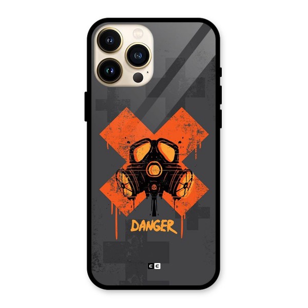 Danger Mask Glass Back Case for iPhone 13 Pro Max