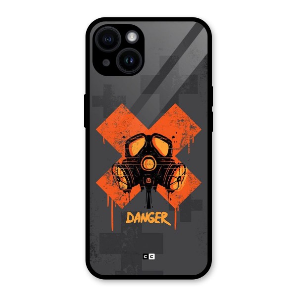 Danger Mask Glass Back Case for iPhone 14