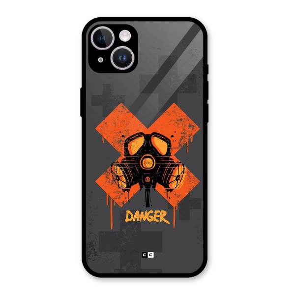 Danger Mask Glass Back Case for iPhone 14 Plus