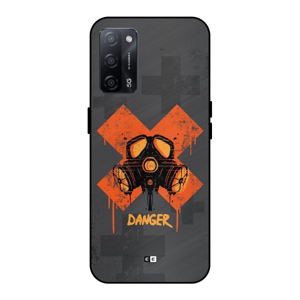 Danger Mask Metal Back Case for Oppo A53s 5G