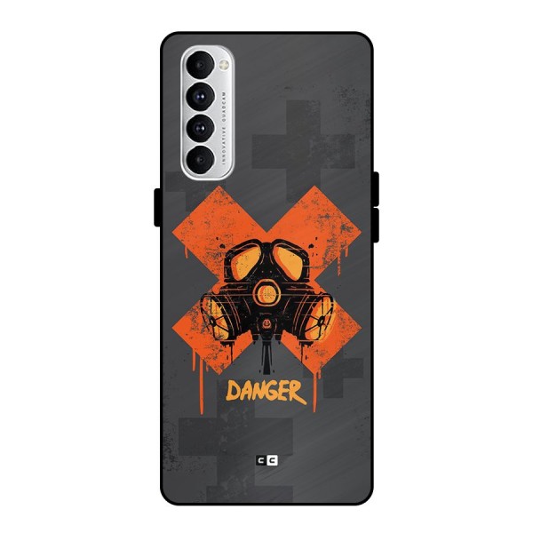 Danger Mask Metal Back Case for Oppo Reno4 Pro