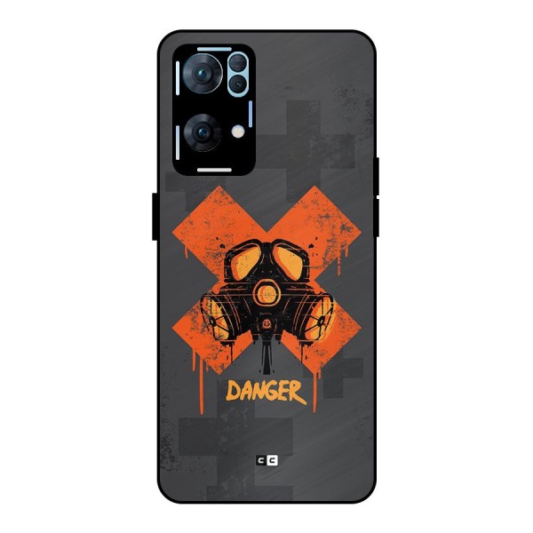 Danger Mask Metal Back Case for Oppo Reno7 Pro 5G