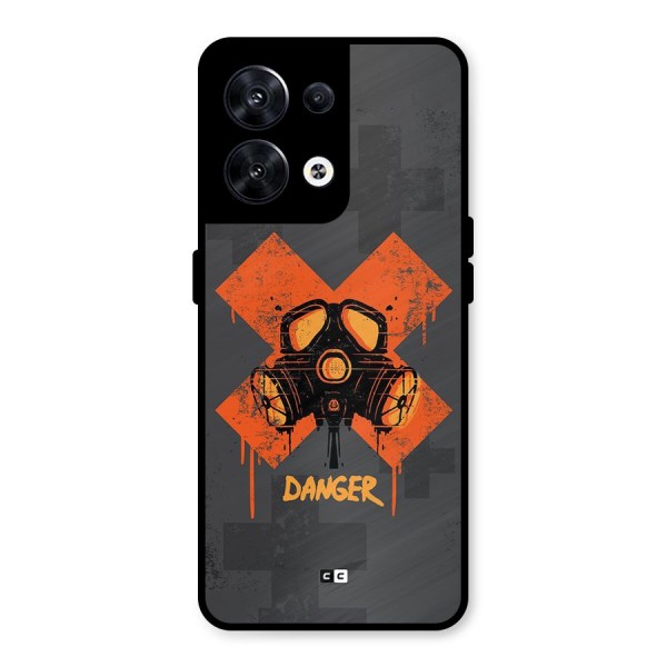 Danger Mask Metal Back Case for Oppo Reno8 5G