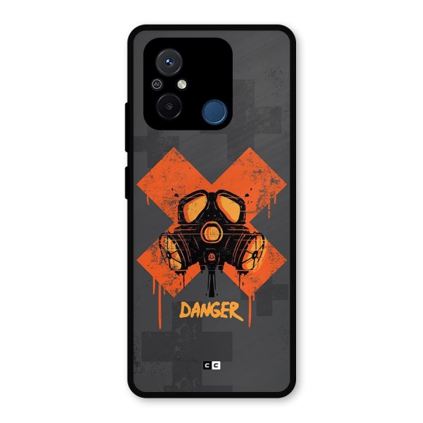 Danger Mask Metal Back Case for Poco C55