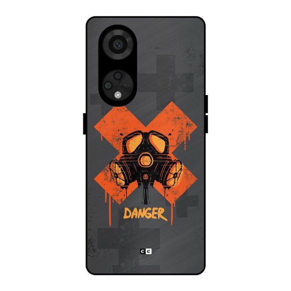 Danger Mask Metal Back Case for Reno8 T 5G