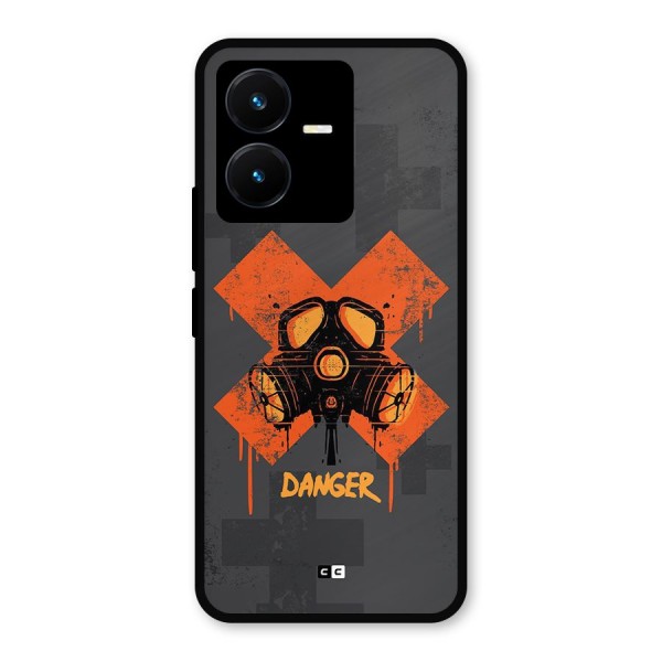 Danger Mask Metal Back Case for Vivo Y22s