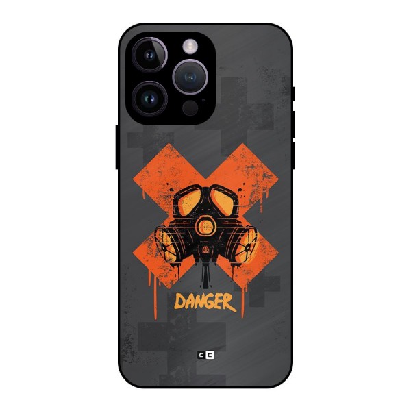 Danger Mask Metal Back Case for iPhone 14 Pro Max