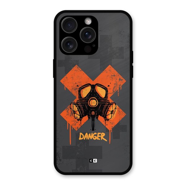 Danger Mask Metal Back Case for iPhone 15 Pro Max