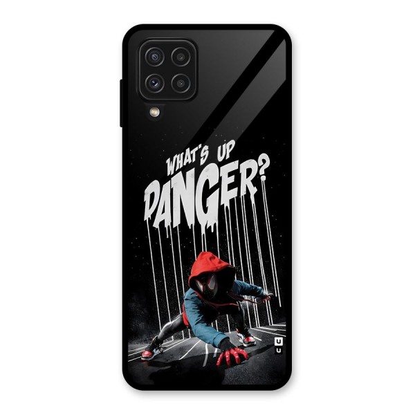 Danger Up Glass Back Case for Galaxy A22 4G