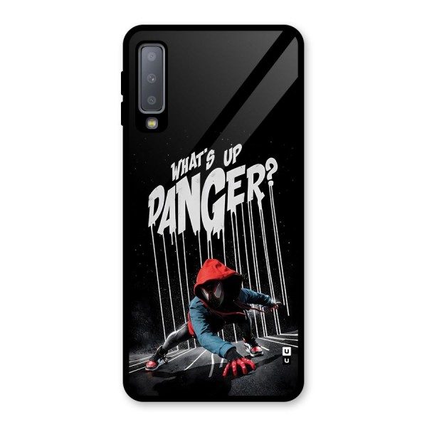 Danger Up Glass Back Case for Galaxy A7 (2018)