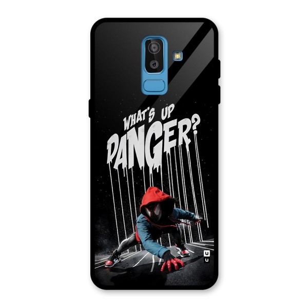 Danger Up Glass Back Case for Galaxy J8