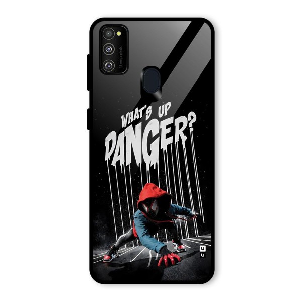 Danger Up Glass Back Case for Galaxy M21