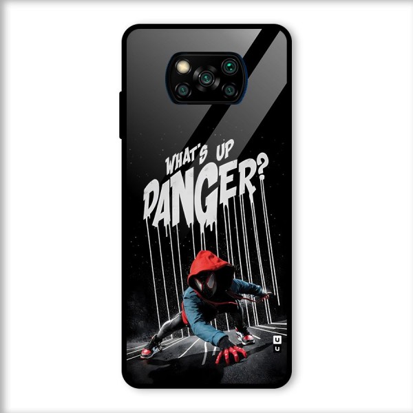 Danger Up Glass Back Case for Poco X3