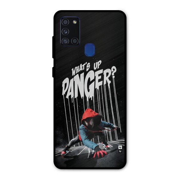 Danger Up Metal Back Case for Galaxy A21s