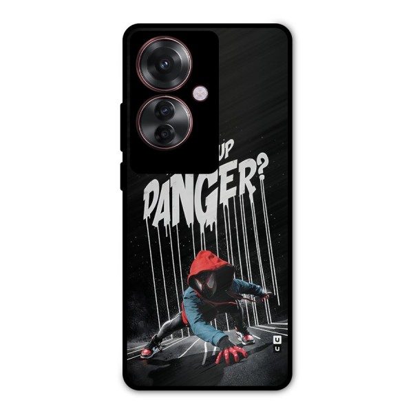 Danger Up Metal Back Case for Oppo F25 Pro