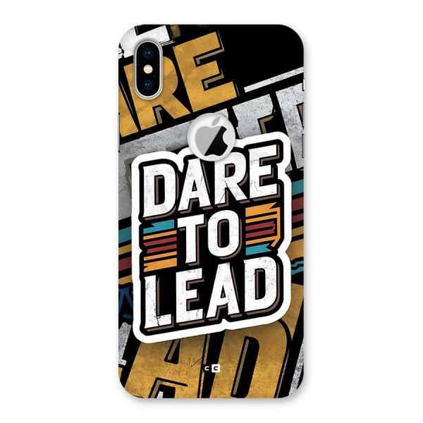 Dare To Lead Back Case for iPhone XS Logo Cut