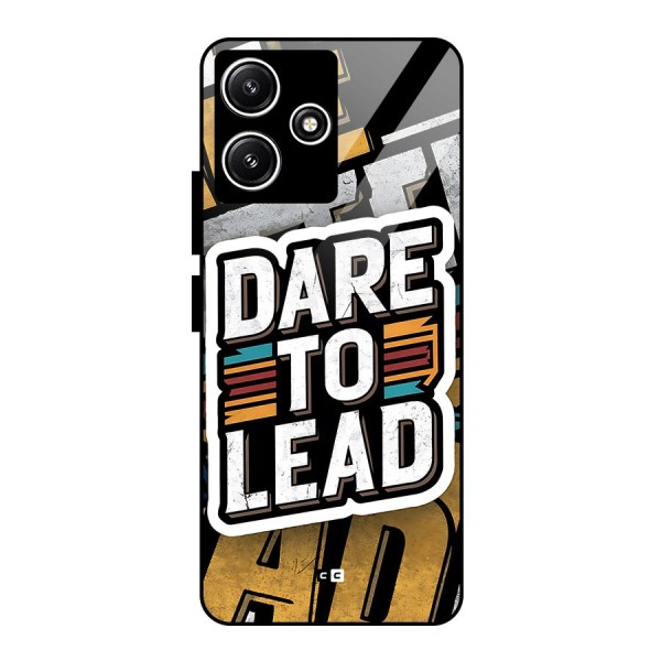 Dare To Lead Glass Back Case for Poco M6 Pro