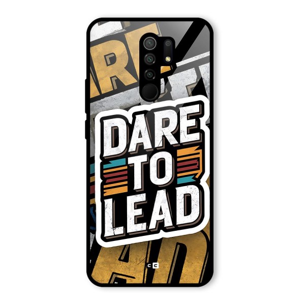 Dare To Lead Glass Back Case for Redmi 9 Prime