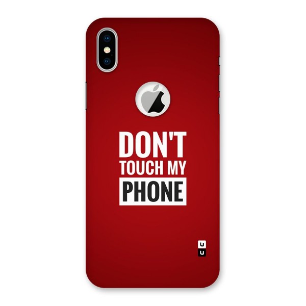 Dare To Touch Back Case for iPhone XS Logo Cut