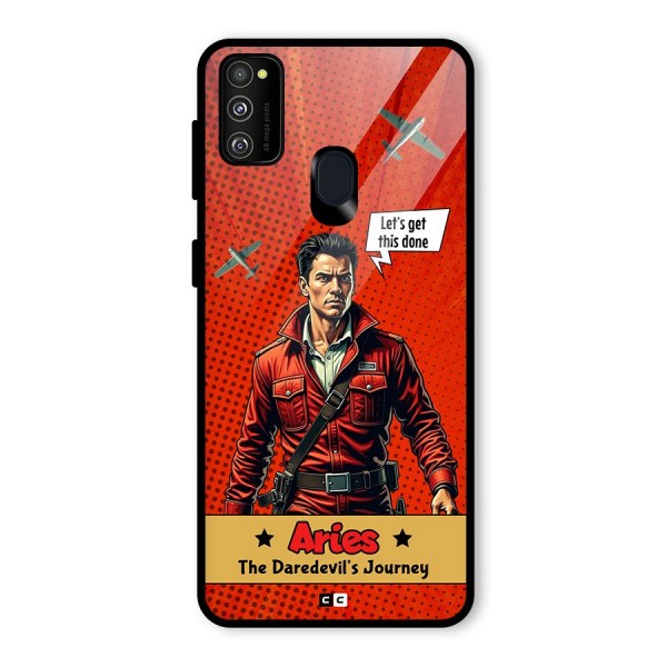 Daredevil Aries Glass Back Case for Galaxy M21