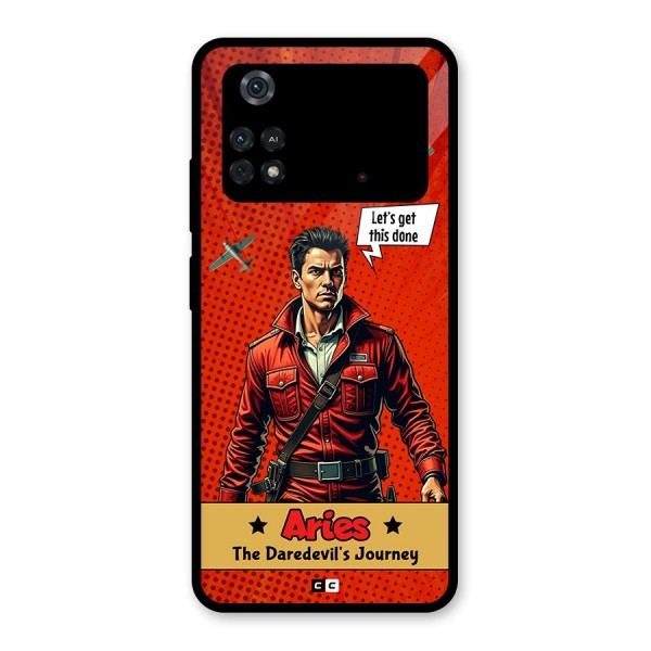 Daredevil Aries Glass Back Case for Poco M4 Pro 4G