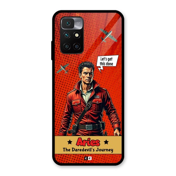 Daredevil Aries Glass Back Case for Redmi 10 Prime