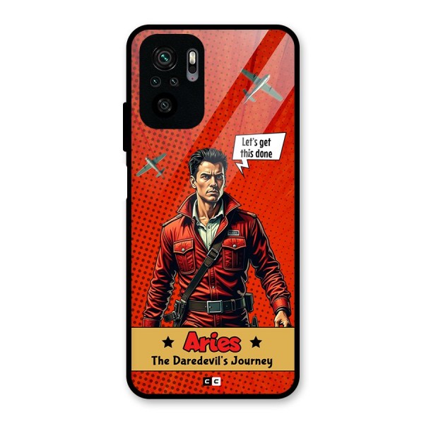 Daredevil Aries Glass Back Case for Redmi Note 10