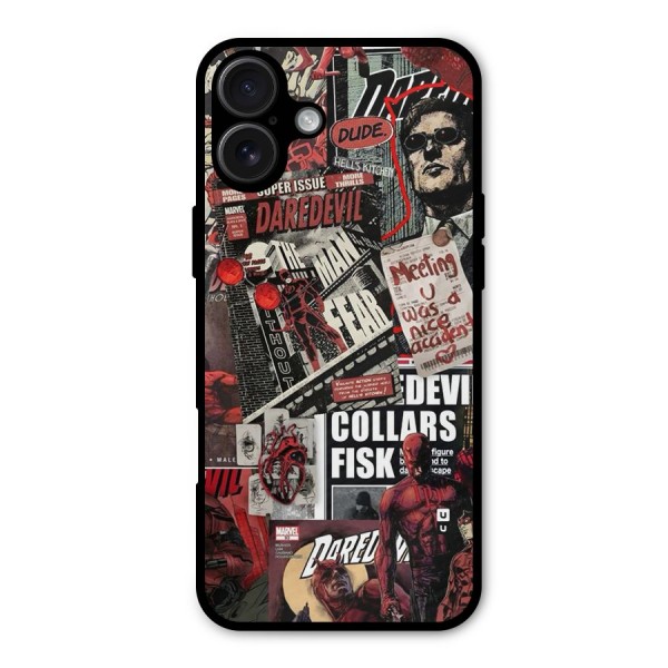 Daredevil Story Metal Back Case for iPhone 16 Plus