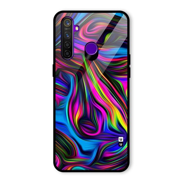 Dark Colorful Oil Abstract Glass Back Case for Realme 5 Pro