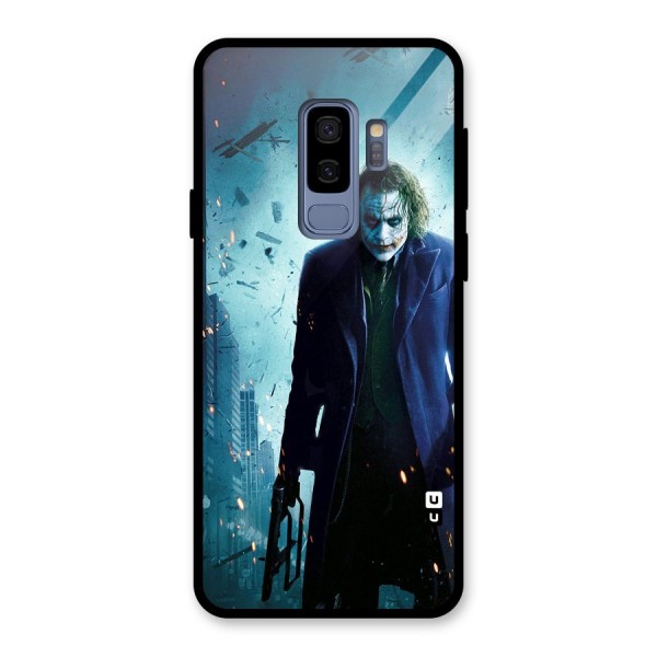 Dark Knight Joker Glass Back Case for Galaxy S9 Plus