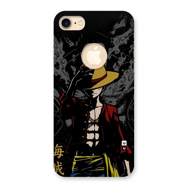 Dark Luffy Art Back Case for iPhone 8 Logo Cut