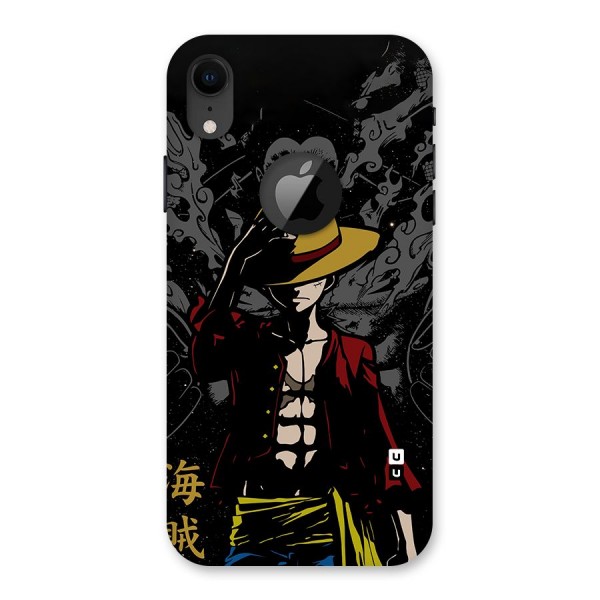 Dark Luffy Art Back Case for iPhone XR Logo Cut