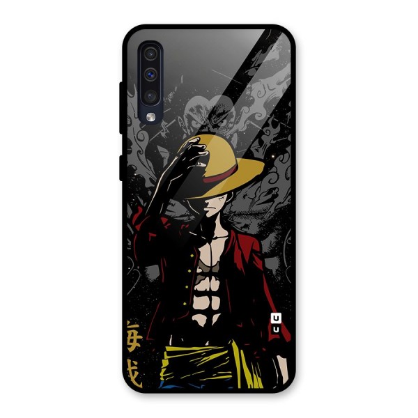 Dark Luffy Art Glass Back Case for Galaxy A50s