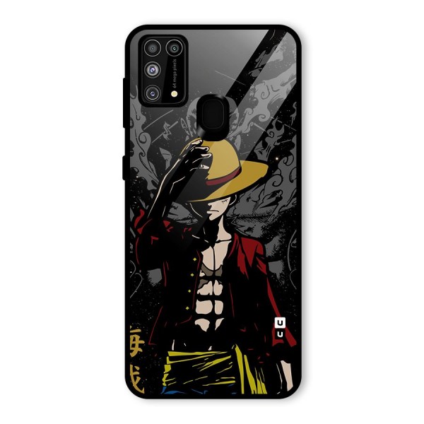 Dark Luffy Art Glass Back Case for Galaxy M31