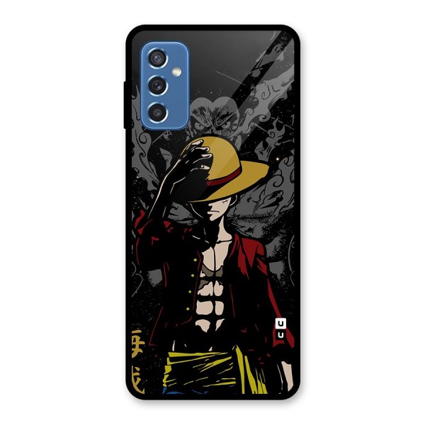 Dark Luffy Art Glass Back Case for Galaxy M52 5G