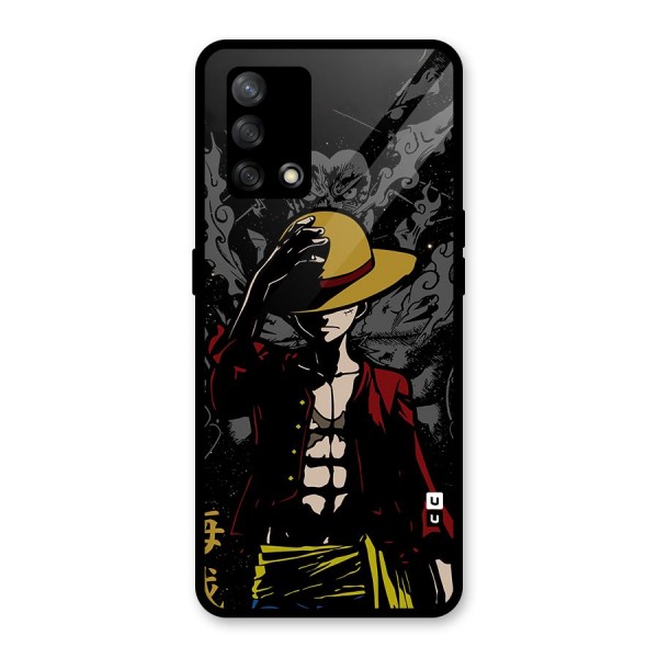 Dark Luffy Art Glass Back Case for Oppo F19s