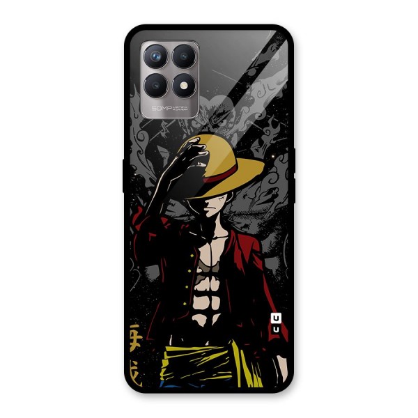 Dark Luffy Art Glass Back Case for Realme 8i