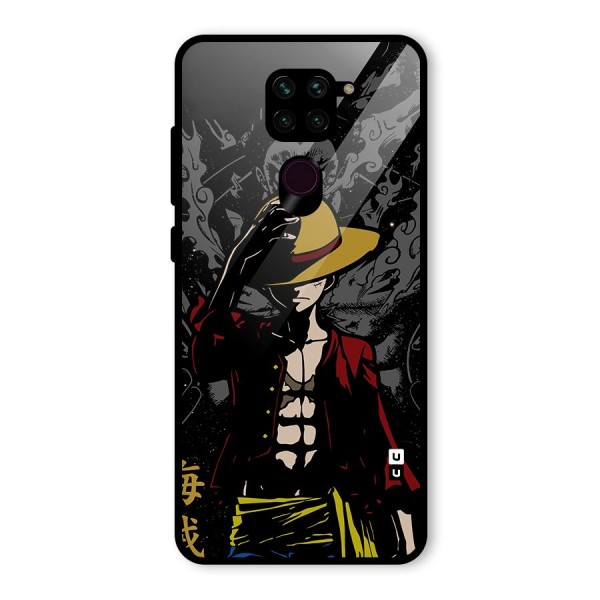 Dark Luffy Art Glass Back Case for Redmi Note 9