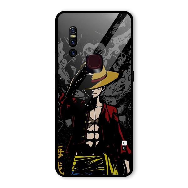 Dark Luffy Art Glass Back Case for Vivo V15