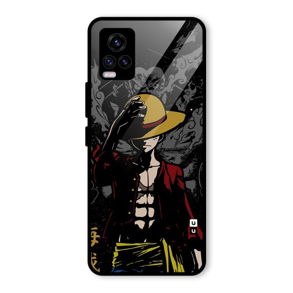 Dark Luffy Art Glass Back Case for Vivo V20