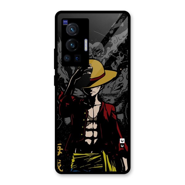 Dark Luffy Art Glass Back Case for Vivo X70 Pro