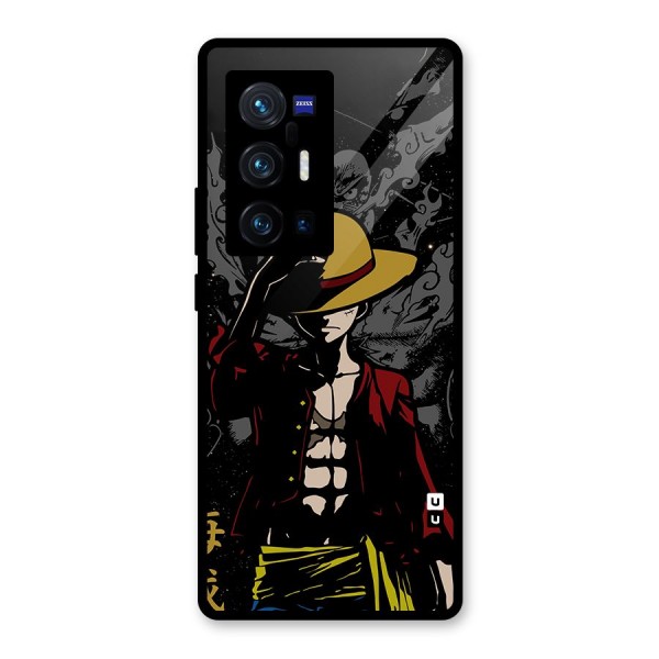 Dark Luffy Art Glass Back Case for Vivo X70 Pro Plus