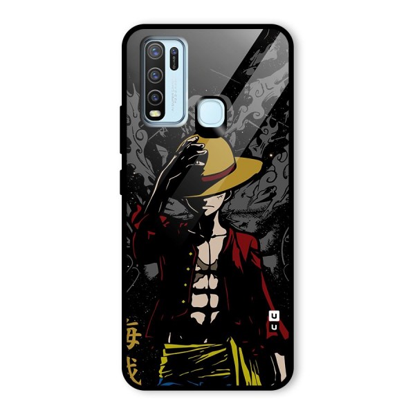 Dark Luffy Art Glass Back Case for Vivo Y30