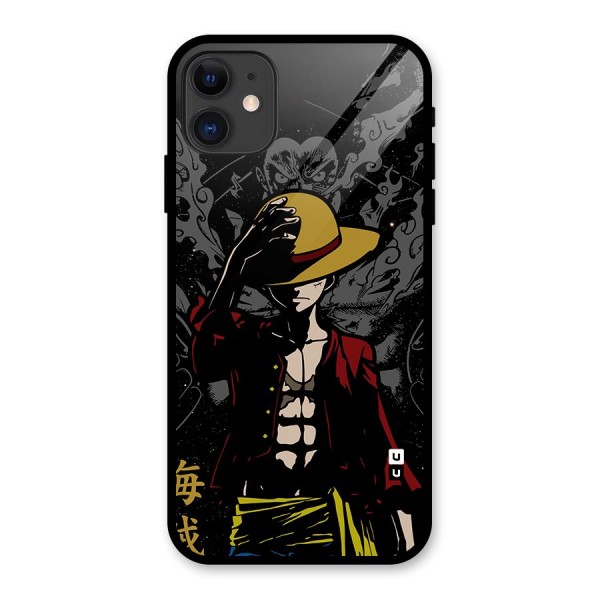 Dark Luffy Art Glass Back Case for iPhone 11